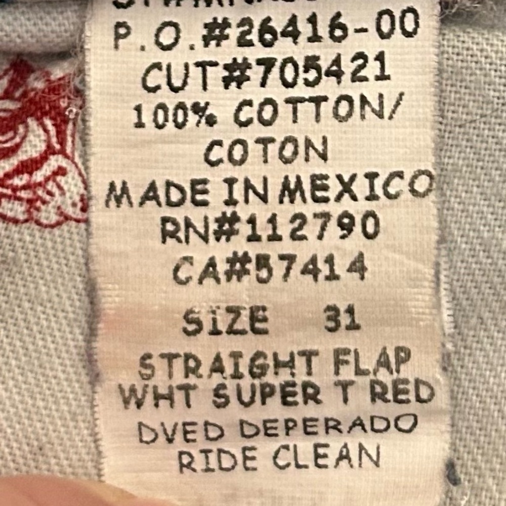 True Religion "WORLD TOUR" Men’s/ size 31/ Ricky Red Stitch Super T jeans - Picture 13 of 16
